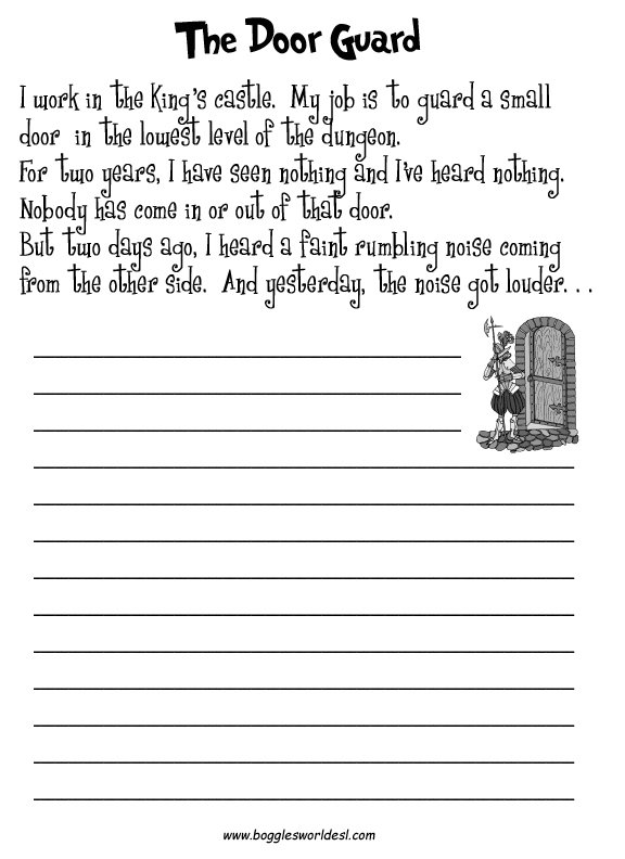 creative writing for grade 4 worksheets