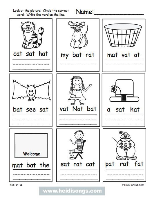 Cvc Words Worksheets For Kindergarten Worksheets For All