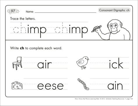 Digraph Ch Worksheets Worksheets For All