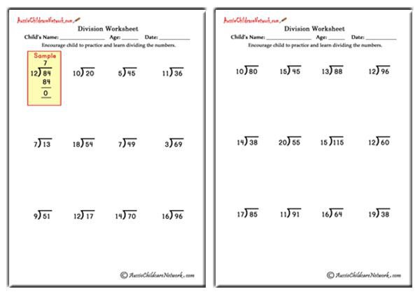 Division Worksheets
