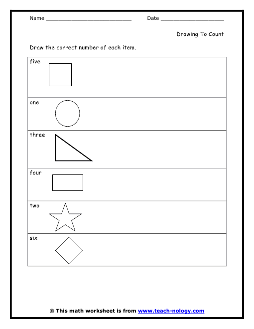 Drawing Shapes Worksheets Worksheets For All