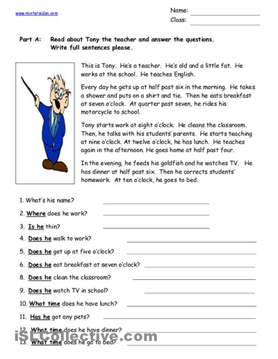 Easy Reading Comprehension Worksheets More And Moree People Are