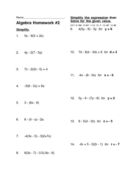 Equations With Distributive Property Worksheet Worksheets For All