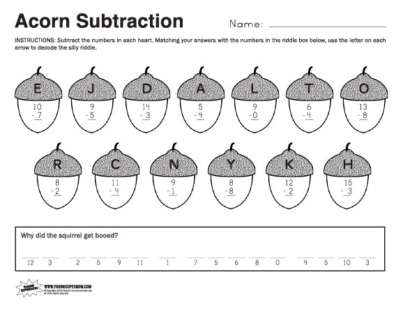Fall Math Worksheets 4th Grade Worksheets For All