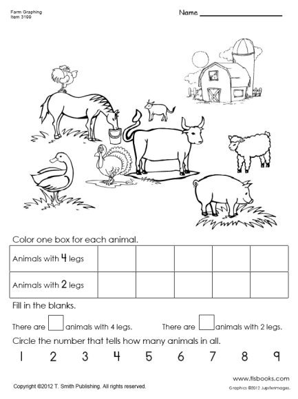 Farm Animal Graphing Worksheet