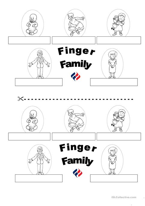 Finger Family Worksheet