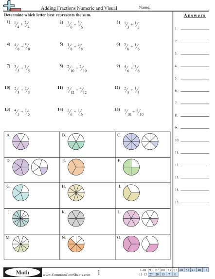 Fraction Worksheets