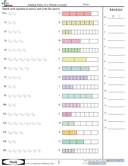 Fraction Worksheets