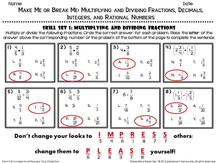 Fractions Worksheets With Answer Key Worksheets For All