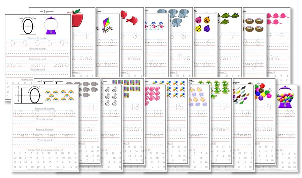 Free Kindergarten Number Writing Worksheets