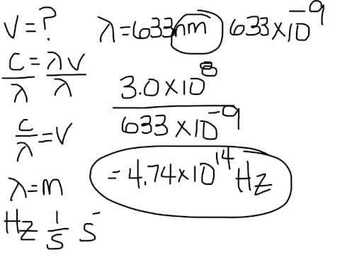 Frequency Wavelength Energy Worksheet Help
