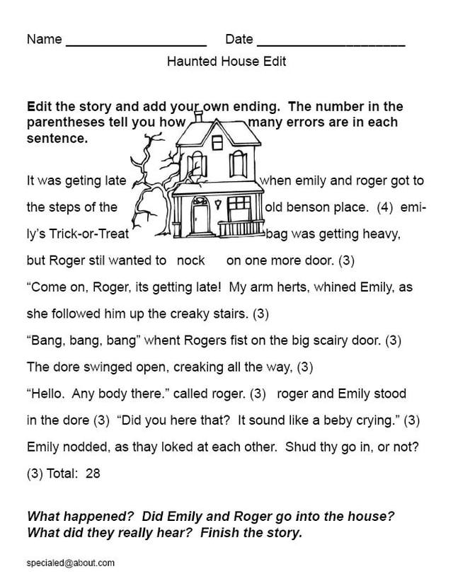 Halloween Worksheets For Middle School Worksheets For All Download