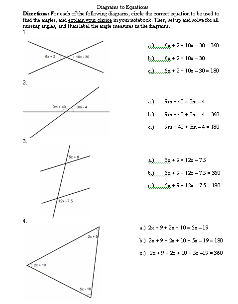 Inspiration Angles Relationships Worksheets On Worksheets For All