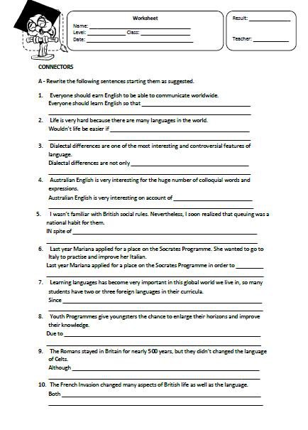 Intermediate Worksheet