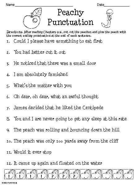 James And The Giant Peach Worksheets Quotes