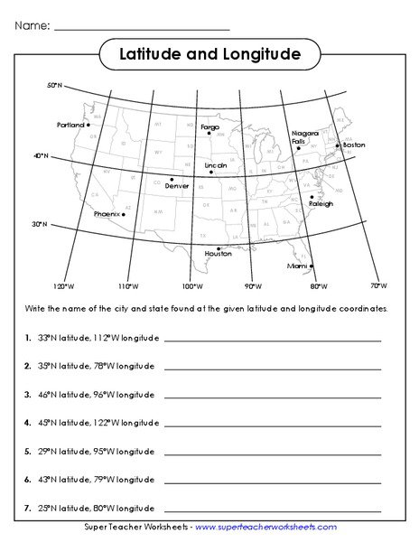 Latitude And Longitude Printable Worksheets Worksheets For All