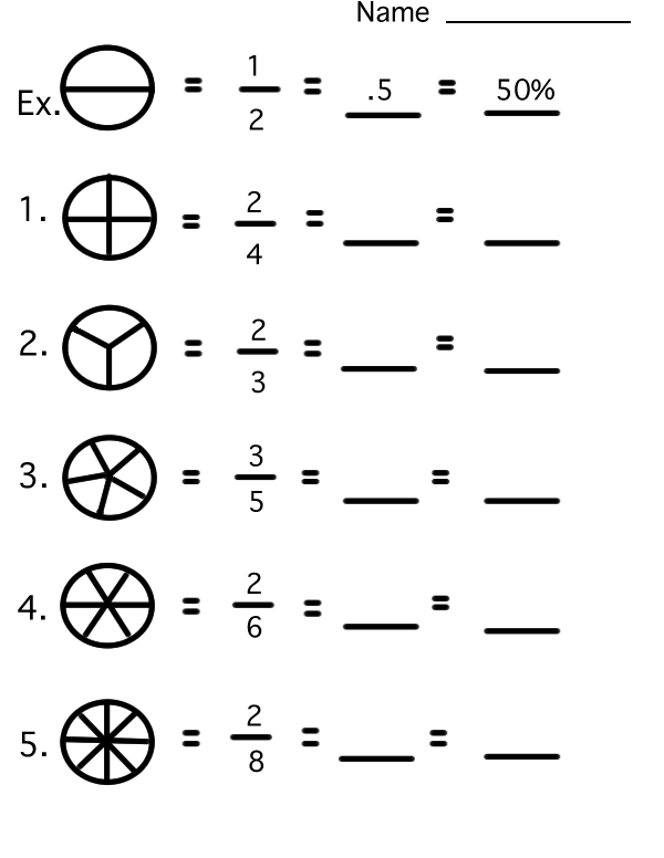 Math Fractions Worksheets Worksheets For All