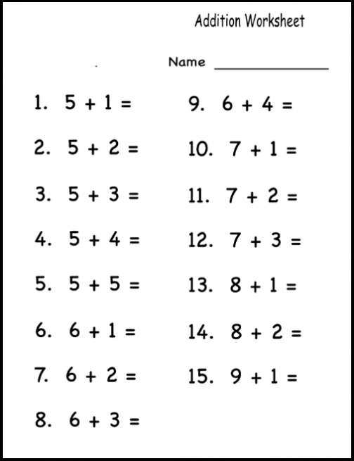 Math Worksheets For Kindergarten Pdf Worksheets For All