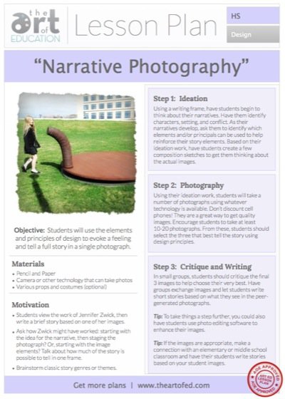 Narrative Photography  Free Lesson Plan Download