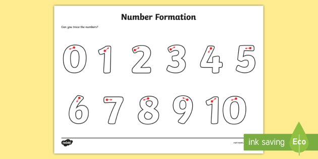 Number Formation Worksheet   Activity Sheet