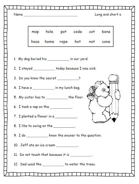 Phonics Worksheets 2nd Grade Worksheets For All