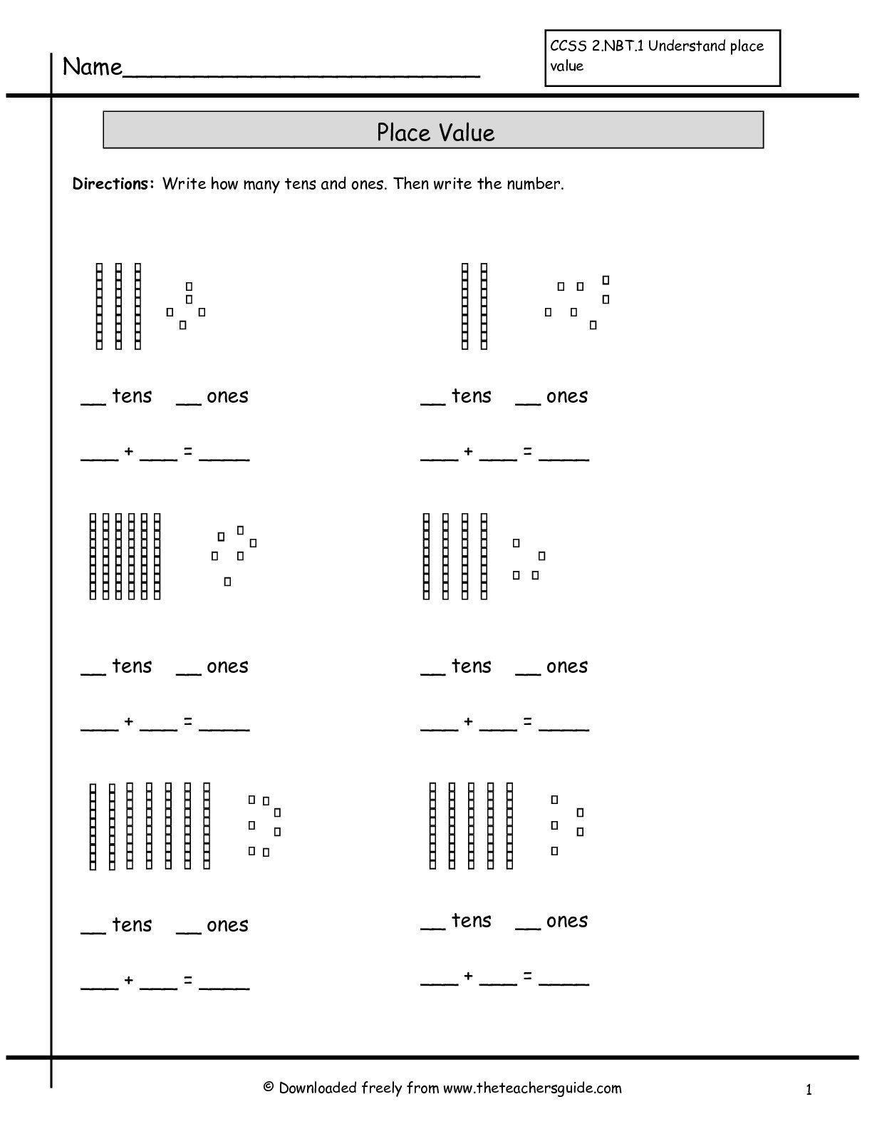 Place Value Worksheets With Rods And Units The Best Worksheets