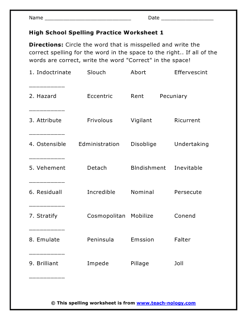 spelling-worksheets-for-middle-school