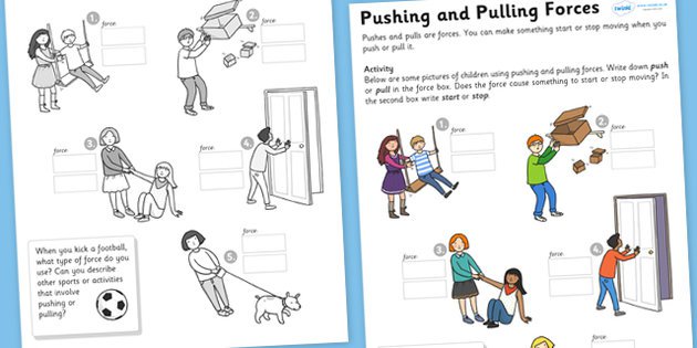 Push Pull Worksheet Worksheets For All