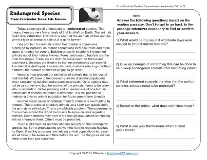 Reading Comprehension Worksheets For 7th Grade Printables