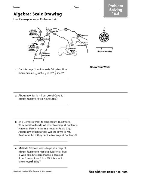 Scale Drawing Worksheet 7th Grade Pdf Worksheets For All