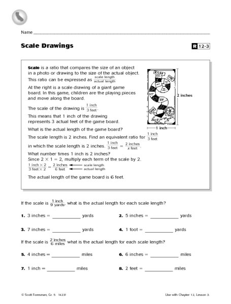 Scale Drawing Worksheet 7th Grade Worksheets For All