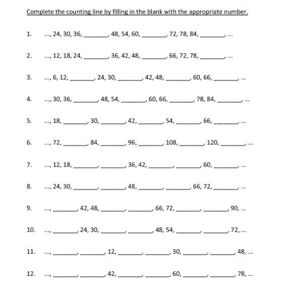 Skip Counting Number Pattern Worksheets Worksheets For All