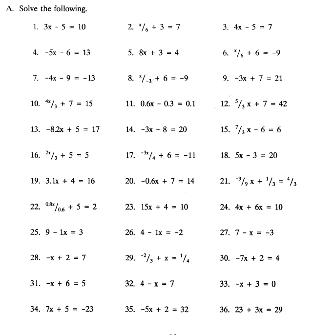 Solving For Variable Worksheet Worksheets For All | Free Worksheets Samples
