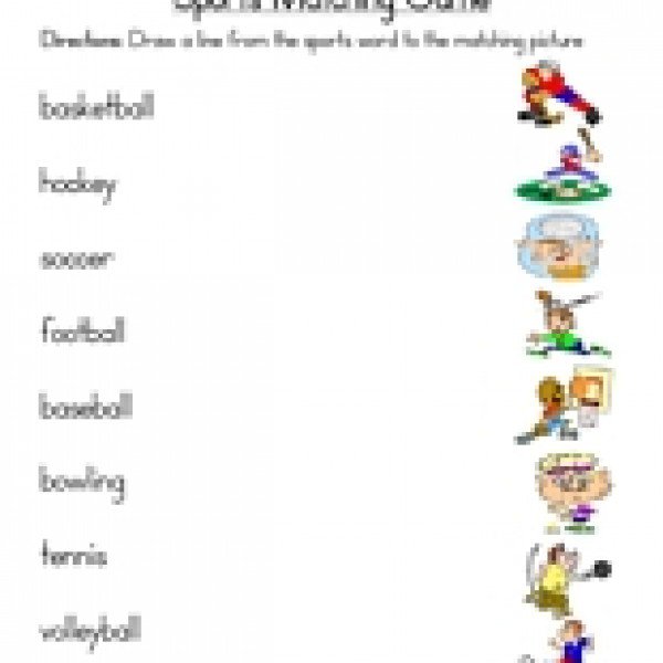 Sports Worksheets For Preschool