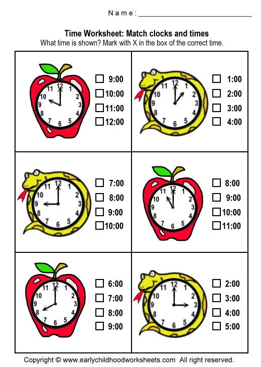 Telling Time Worksheets Kindergarten Worksheets For All | Free ...