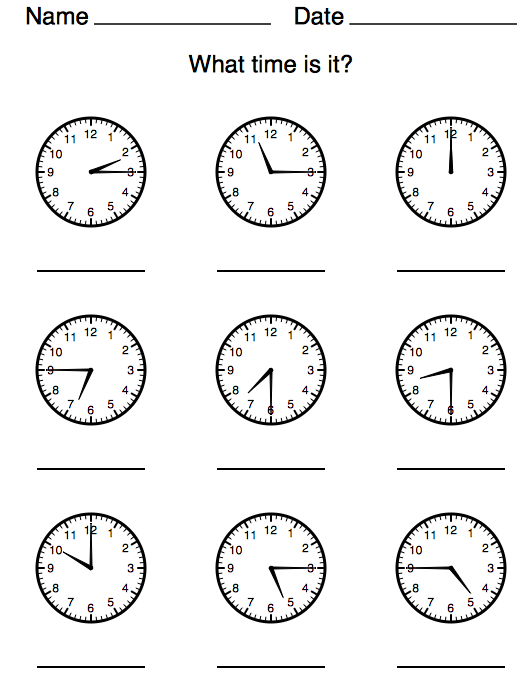 Time Worksheets Â» Time Worksheets With Half Past