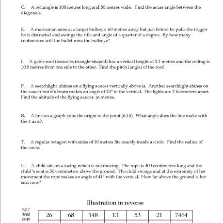 Trig Word Problems Worksheet Answers Printables Angle Of Elevation