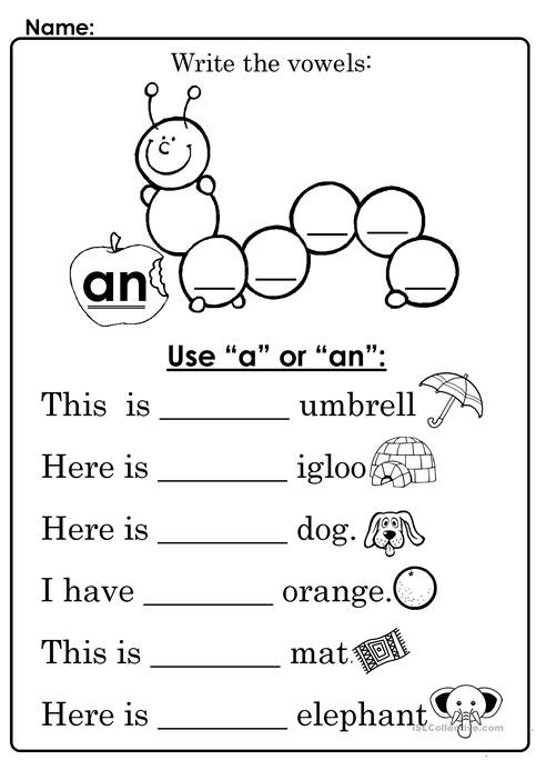 Use  A  Or  An  Worksheet