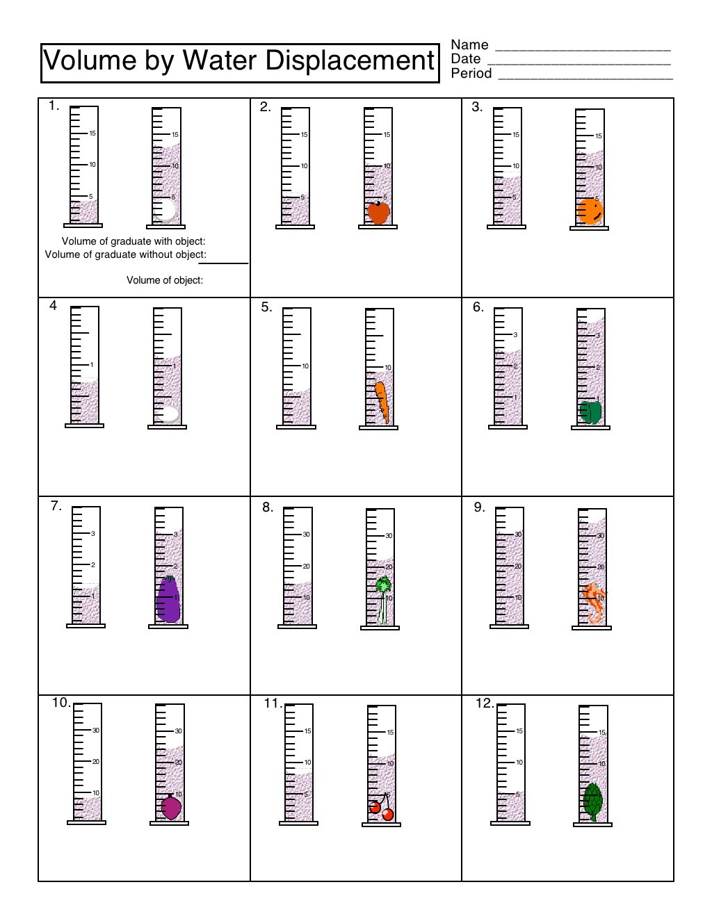 Volume Of Irregular Objects Worksheet The Best Worksheets Image