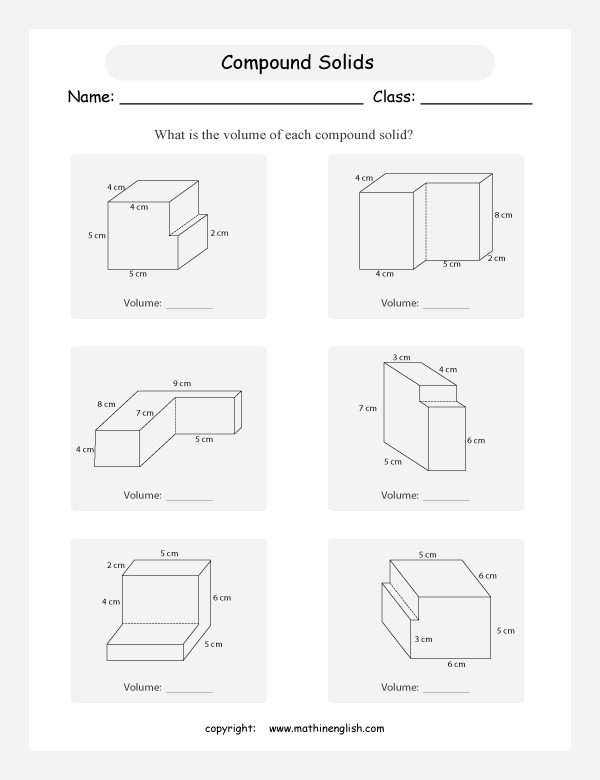 Volume Of Irregular Solids Worksheet Worksheets For All