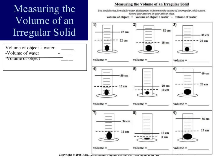 Volume Of Irregular Solids Worksheet Worksheets For All