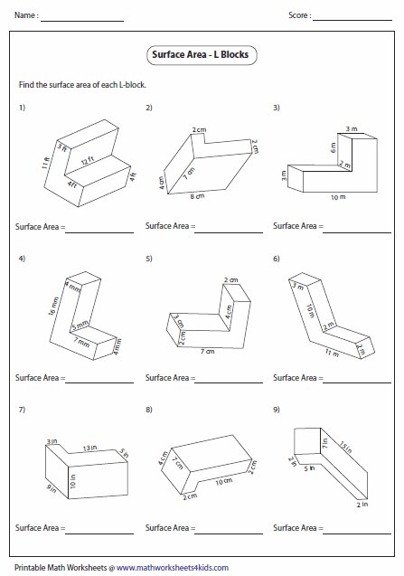 Volume Of Solid Figures Worksheet Worksheets For All