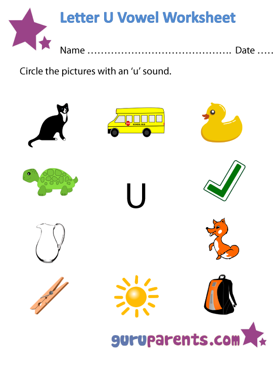 Vowel Worksheets