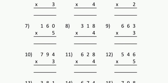 35 Cool Math Worksheets 5th Grade Multiplication Stock