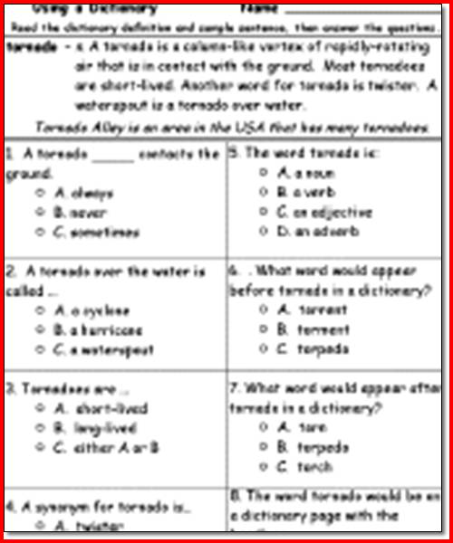 3rd Grade Reading Comprehension Worksheets Multiple Choice