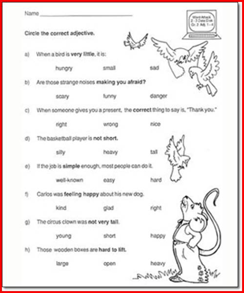 4th Grade Language Arts Printable Worksheets Worksheets For All