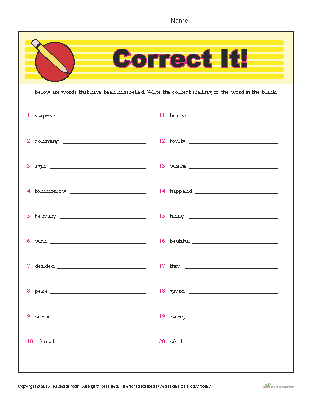 5th Grade Spelling Worksheets Printable The Best Worksheets Image