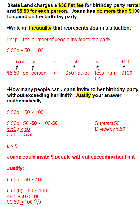 6+ Solving Inequalities Word Problems