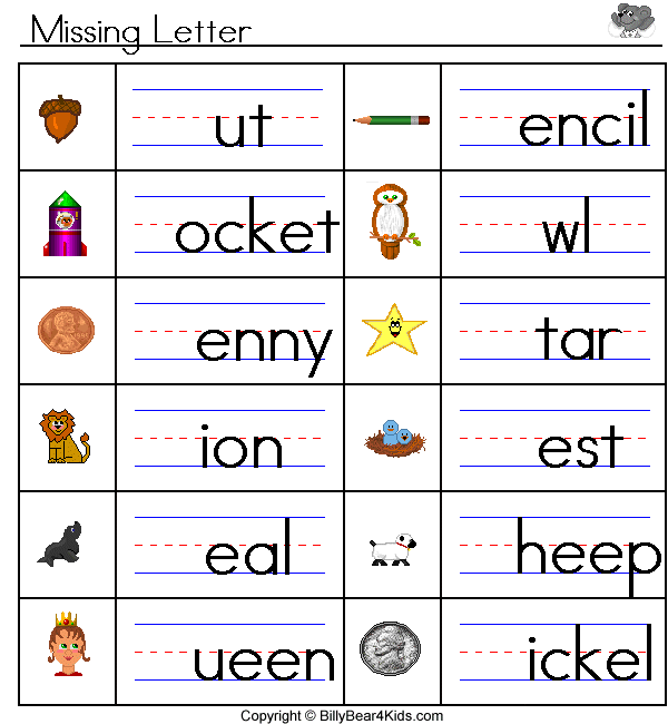 8+ Kindergarten Spelling Worksheets