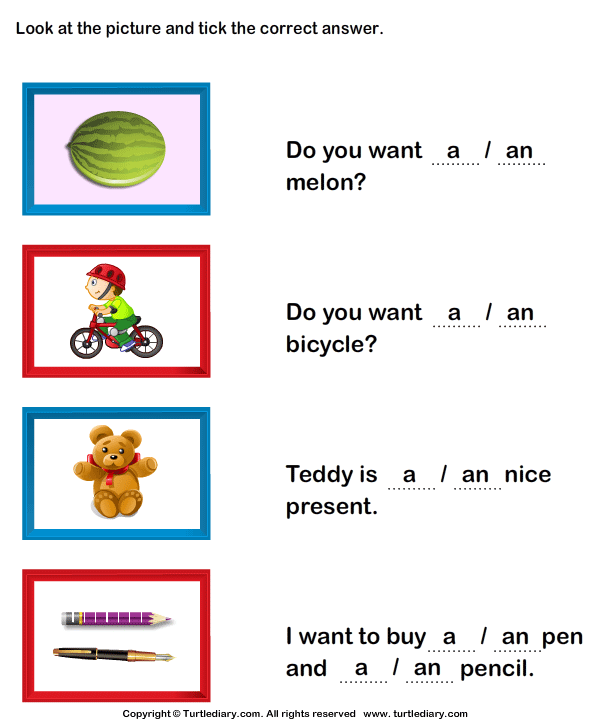 A And An Worksheet Worksheets For All